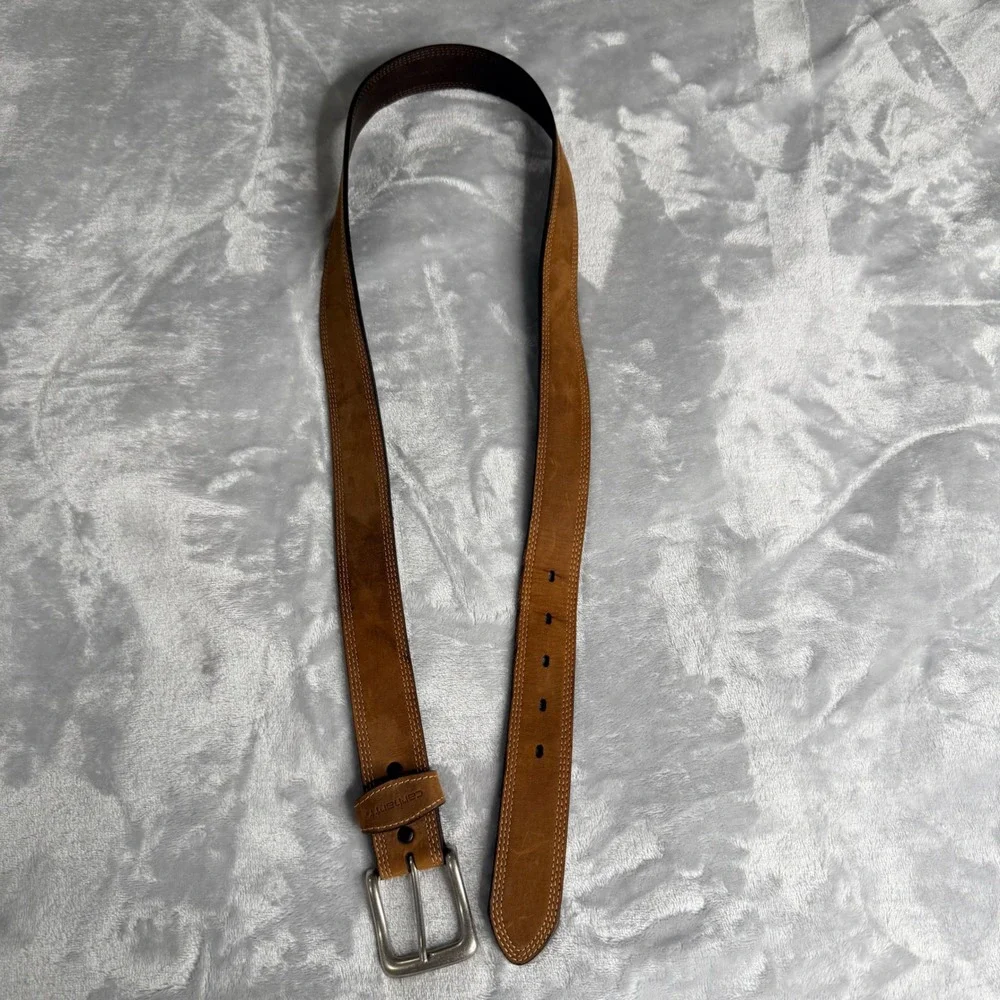 Carhartt Mens Brown Genuine Italian Leather Belt Size 40 Workwear 2202